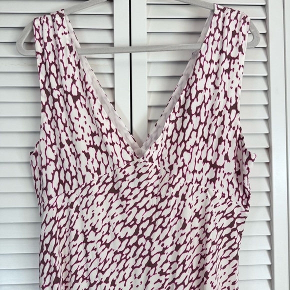 Rails Audrina Dress Midi Pink Static Leopard Pull On V-neck Size Large - Picture 4 of 11